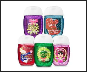 Bath & Body Works 5 Pack Pocketbac Holiday Traditions Bundle Hand Sanitizers