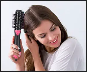 Hair Styling With Straightening Brush