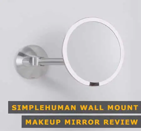 Simplehuman Wall Mount Makeup Mirror, Simplehuman Silver Tone Chrome Led Vanity Mirror 41x25cm
