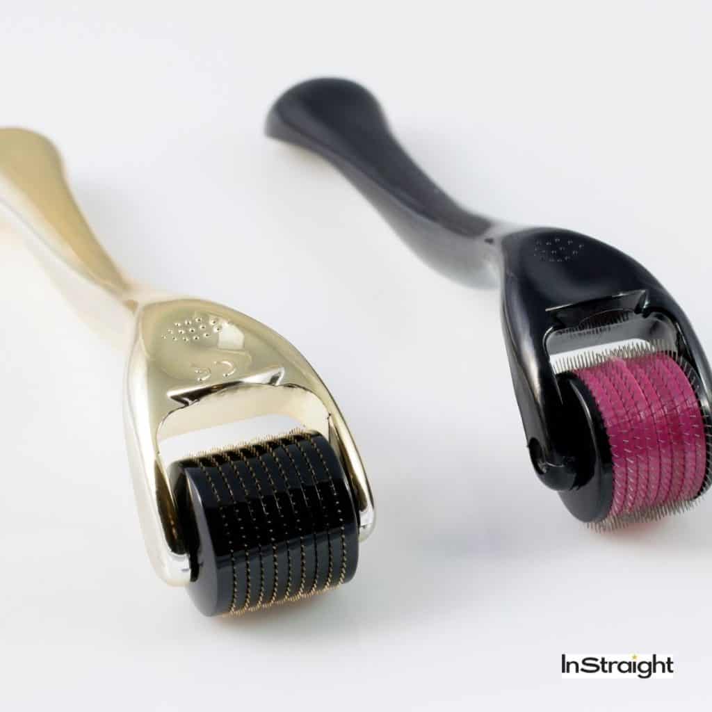 A picture showing two derma rollers 