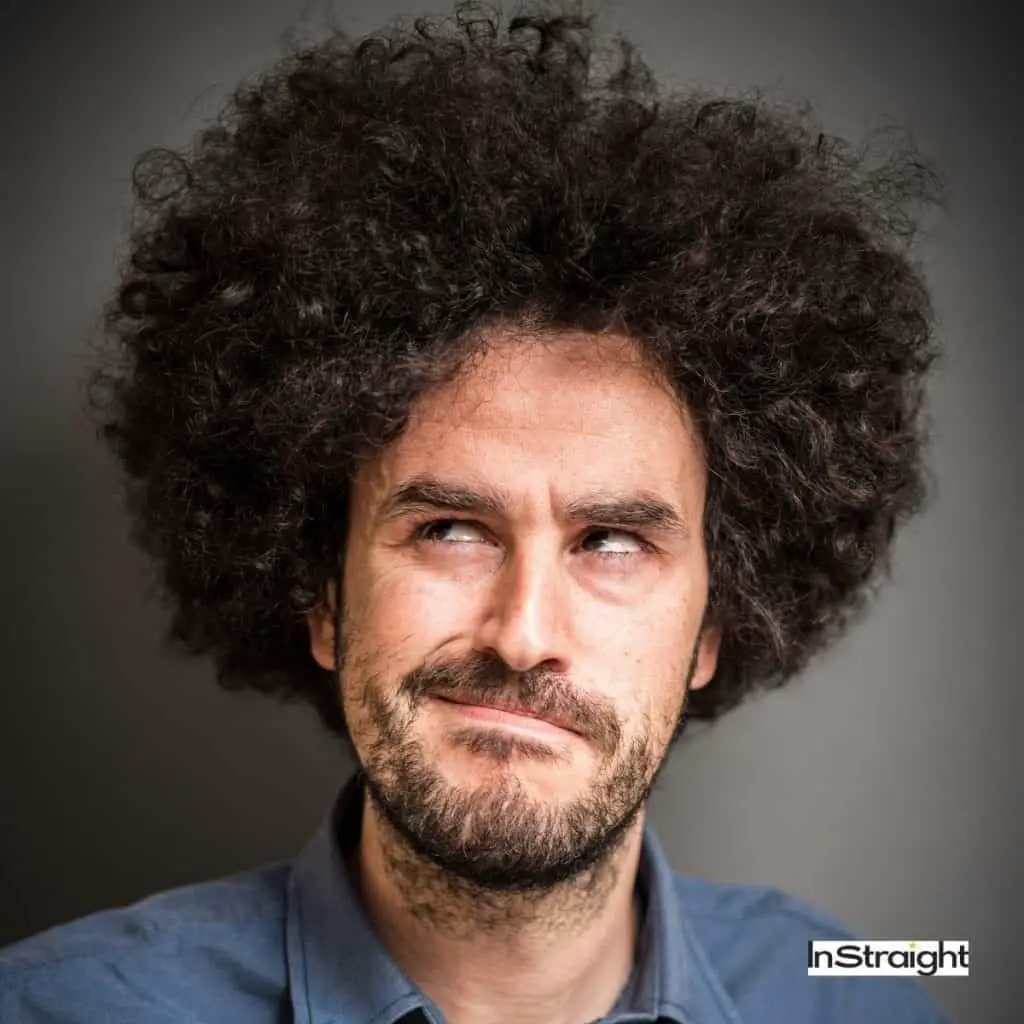 man with afro hair