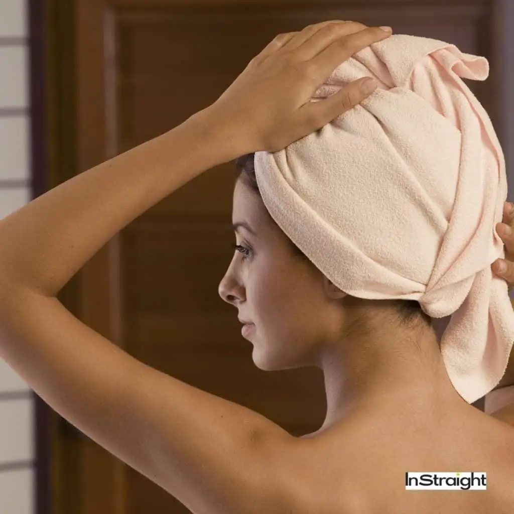 towel turban hair drying