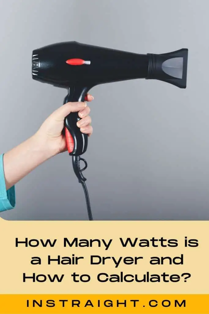 hand holding a black hair dryer but how many watts is a hair dryer?