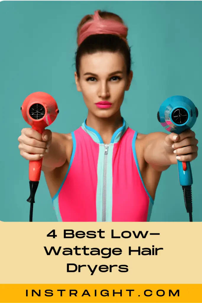 pink and blue dryer under title 4 Best Low Wattage Hair Dryers 