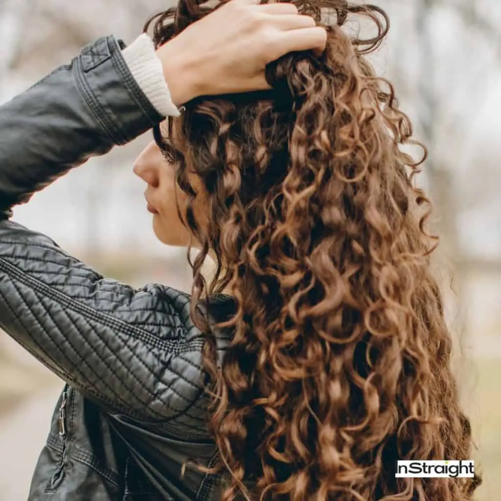 woman with gorgeous curly hair