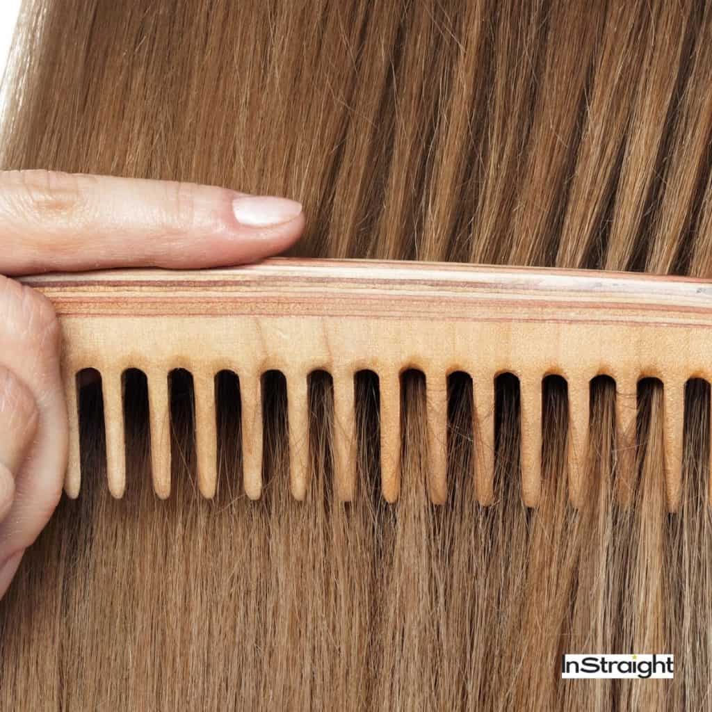 brown wide toothed comb