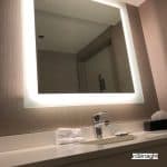 backlit bathroom mirror