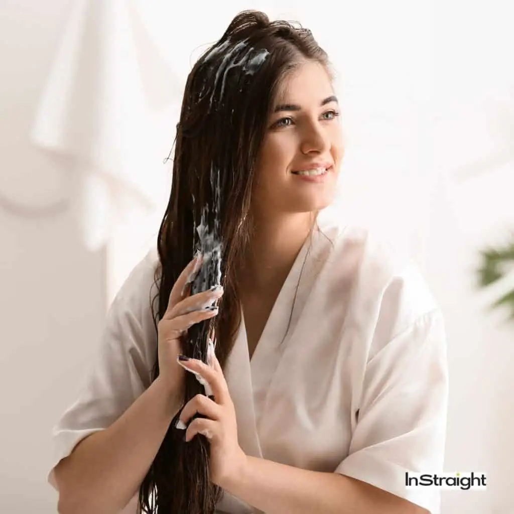 woman showing How To Use Hair Straightening Cream