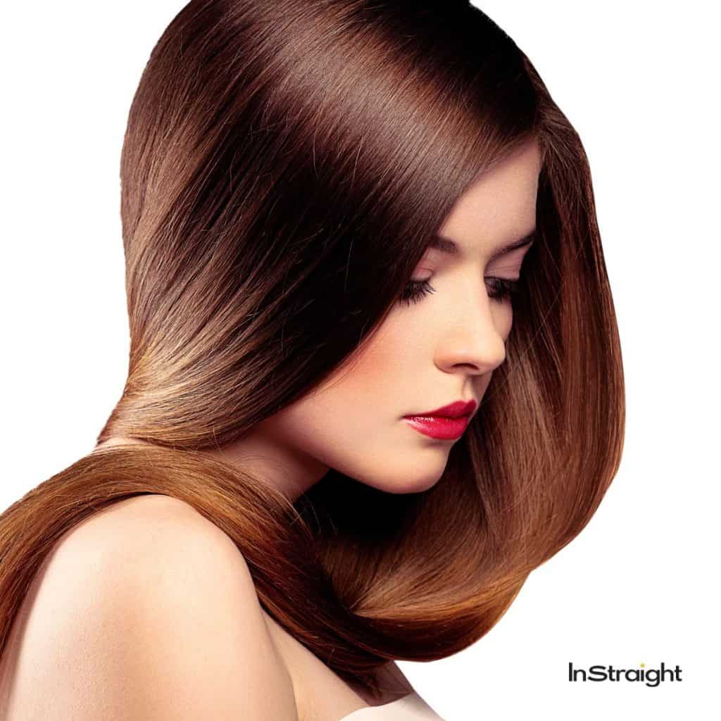 Brunette lady with gorgeous hair under title Why is Keratin Treatment Expensive?