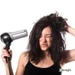 women using blow dryer but do hair straighteners damage hair