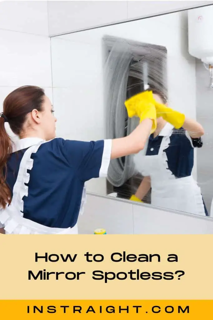 women removing dust but how to clean a mirror spotless